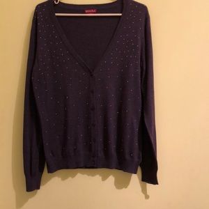 Merona purple cardigan size L
